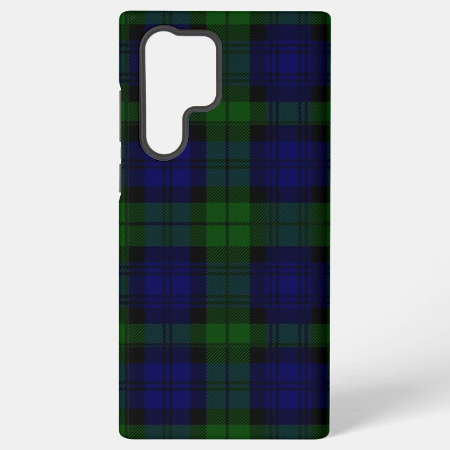 Tartan Blue Green Kariert Samsung Galaxy Hülle (Rückseite)