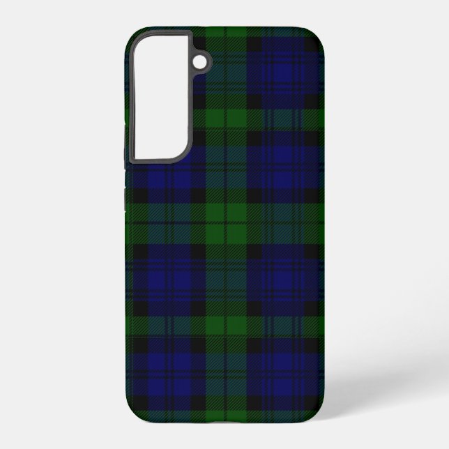 Tartan Blue Green Kariert Samsung Galaxy Hülle (Rückseite)