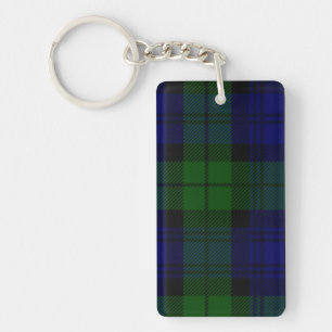 Tartan Blue Green Kariert Schlüsselanhänger