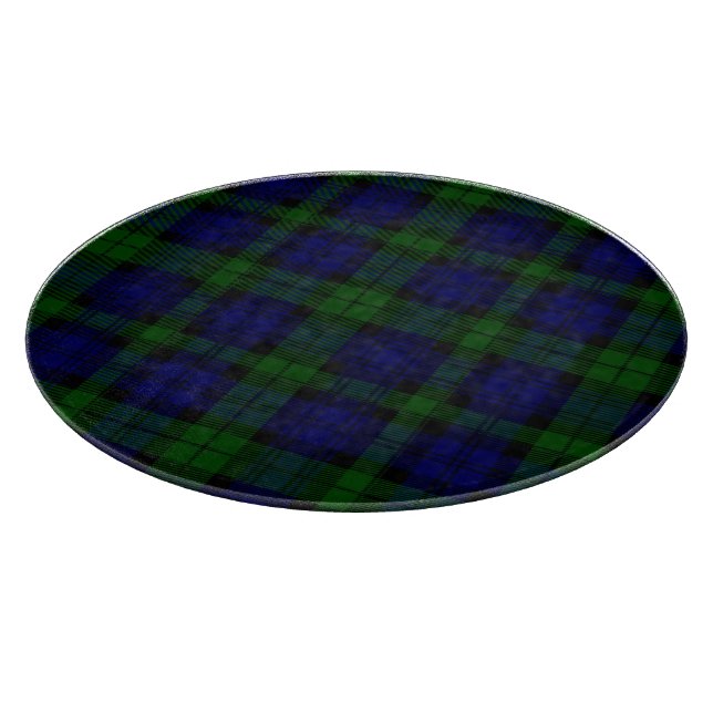 Tartan Blue Green Kariert Schneidebrett (Ecke)