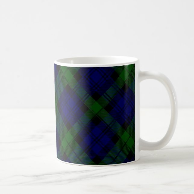 Tartan Blue Green Kariert Tasse (Rechts)