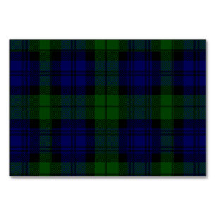 Tartan Blue Green Kariert Tischnummer