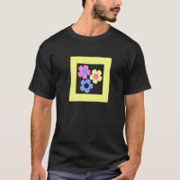 Tartan-Blume in gelben Rahmen