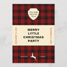 TARTAN BOOK COVER CHRISTMAS PARTY EINLADUNG