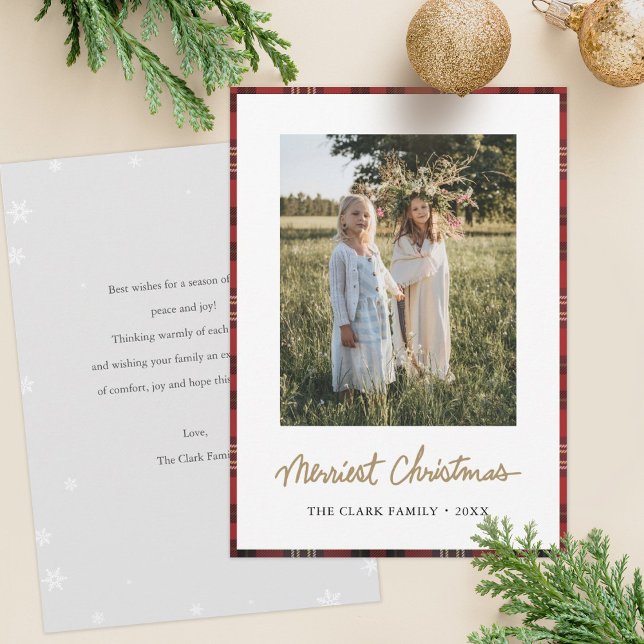 Tartan Border Snowflakes Frohe Weihnachten (Von Creator hochgeladen)