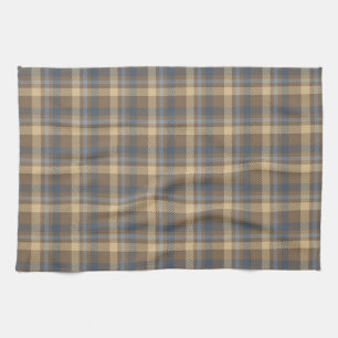 Tartan - Braun, Blau und Sand Geschirrtuch