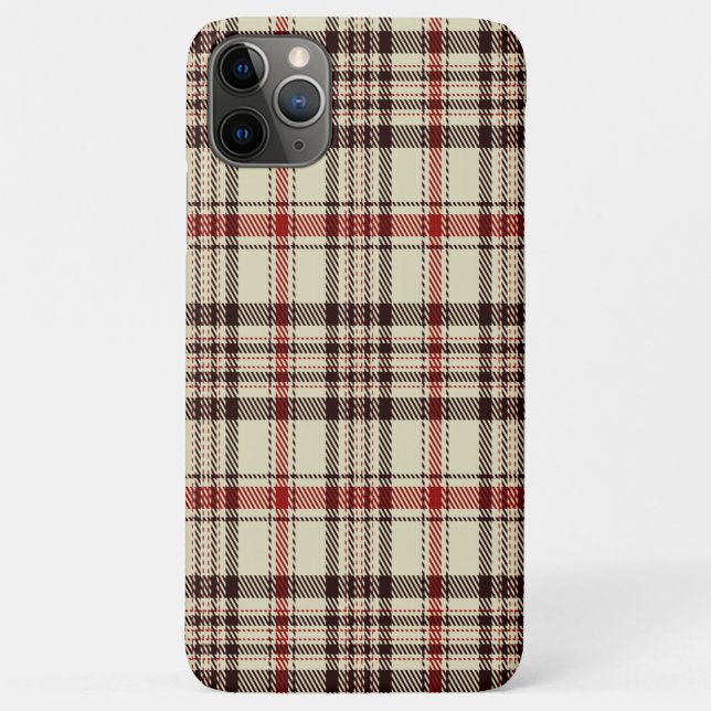 Tartan Brown Case-Mate iPhone Hülle (Rückseite)