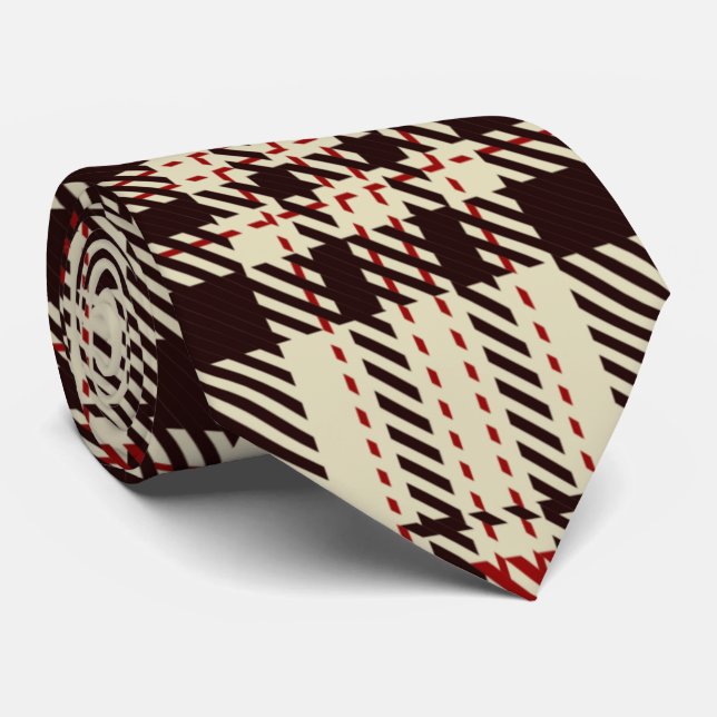 Tartan Brown Krawatte (Gerollt)