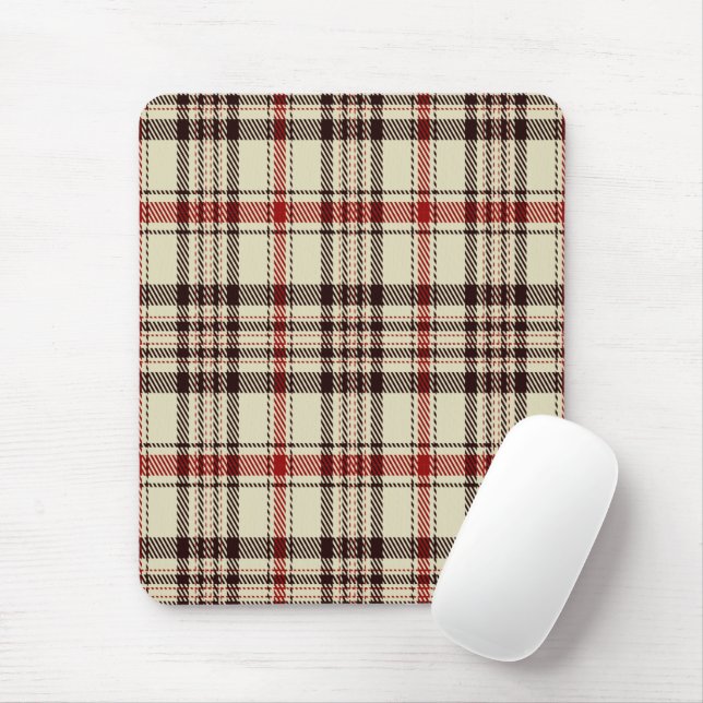 Tartan Brown Mousepad (Mit Mouse)