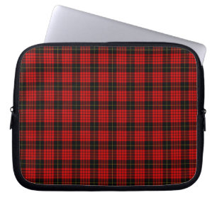 Tartan Buffalo Kariert Red Black Rustic Laptopschutzhülle