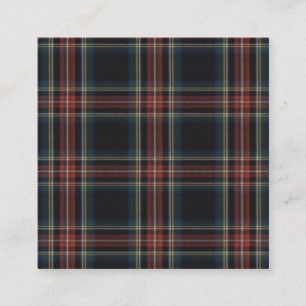 Tartan Business Card Quadratische Visitenkarte