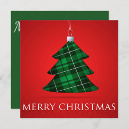 Tartan Christmas bauble Einladung