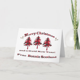 Tartan Christmas Card Feiertagskarte