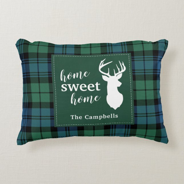 Tartan Christmas Clan Campbell Personalisiert Kari Dekokissen (Vorderseite)