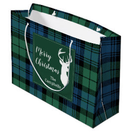 Tartan Christmas Clan Campbell Personalisiert Kari Große Geschenktüte