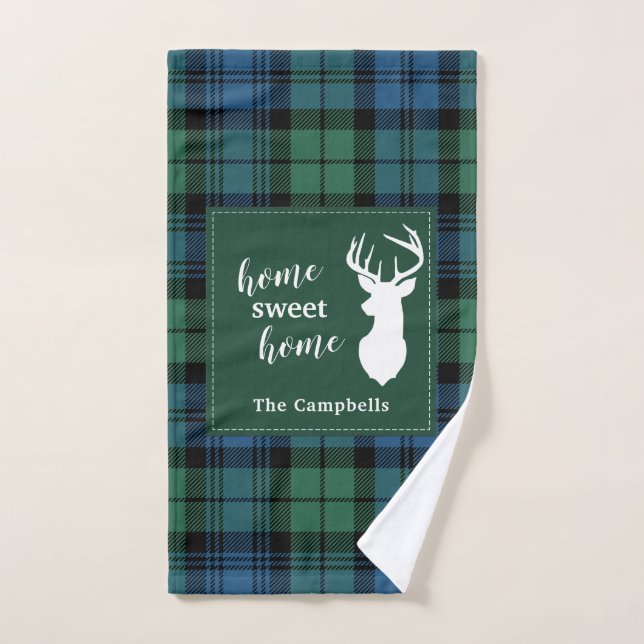 Tartan Christmas Clan Campbell Personalisiert Kari Handtuch (Handtuch)