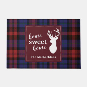Tartan Christmas Clan MacLachlan Personalize Karie Fußmatte