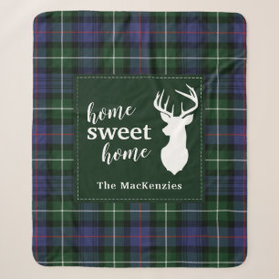 Tartan Christmas Kariert Clan MacKenzie Personalis Sherpadecke