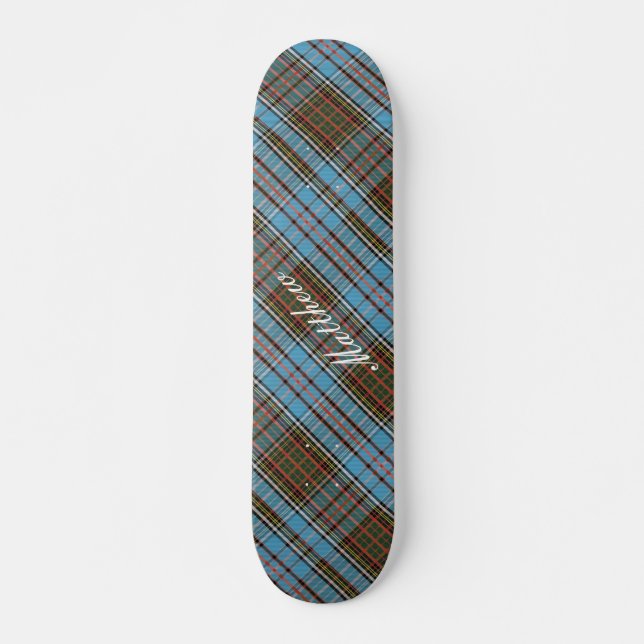 Tartan Clan Anderson Checkered Kariert Skateboard (Vorne)