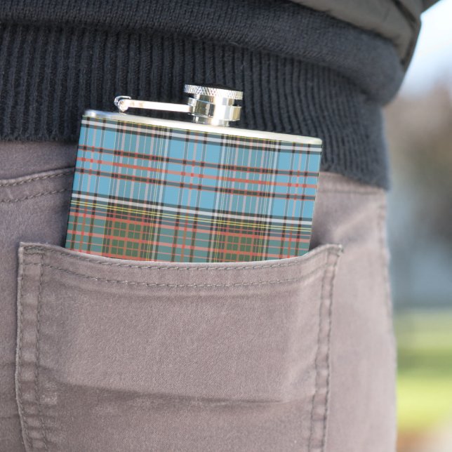 Tartan Clan Anderson Checkered Kariertes Muster Flachmann (Beispiel)