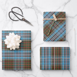 Tartan Clan Anderson Checkered Kariertes Muster Geschenkpapier Set