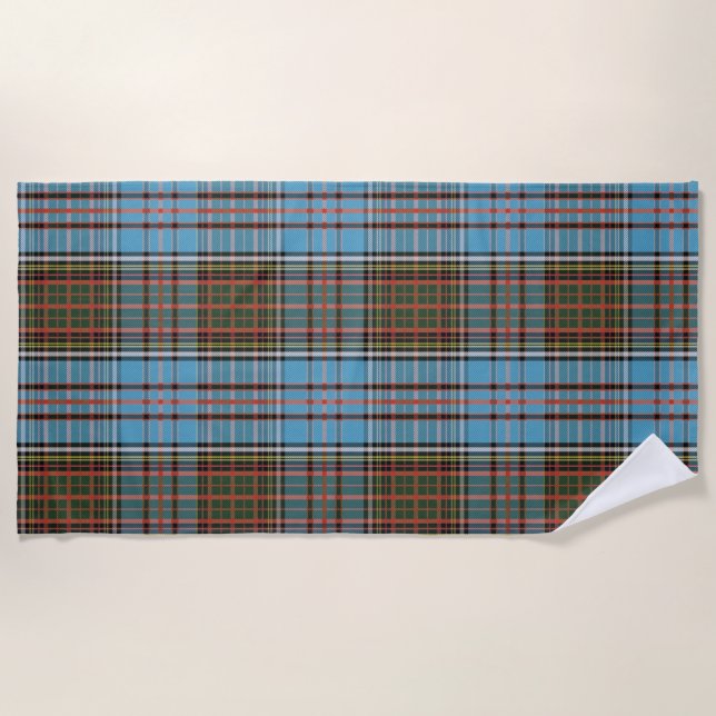 Tartan Clan Anderson Kariert Checkered Strandtuch (Vorderseite)