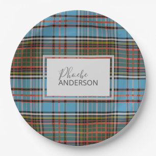 Tartan Clan Anderson Kariert Karo Custom Pappteller