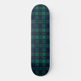 Tartan Clan Black Watch Kariert Blue Green Karo Skateboard