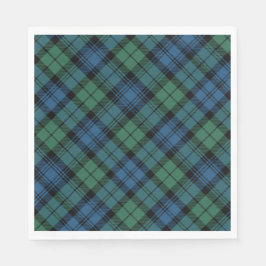 Tartan Clan Campbell Blaues Schachbrettmuster Serviette