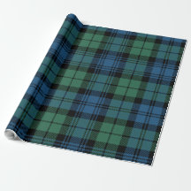 Tartan Clan Campbell Kariertes Schwarz-Grün-Muster