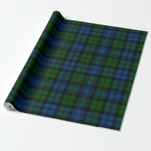 Tartan Clan Campbell Militär Plaid Grün Kariert Geschenkpapier