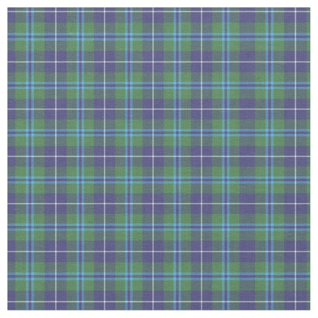 Tartan Clan Douglas Kariert Pattern Green Karo Stoff (Nahaufnahme)