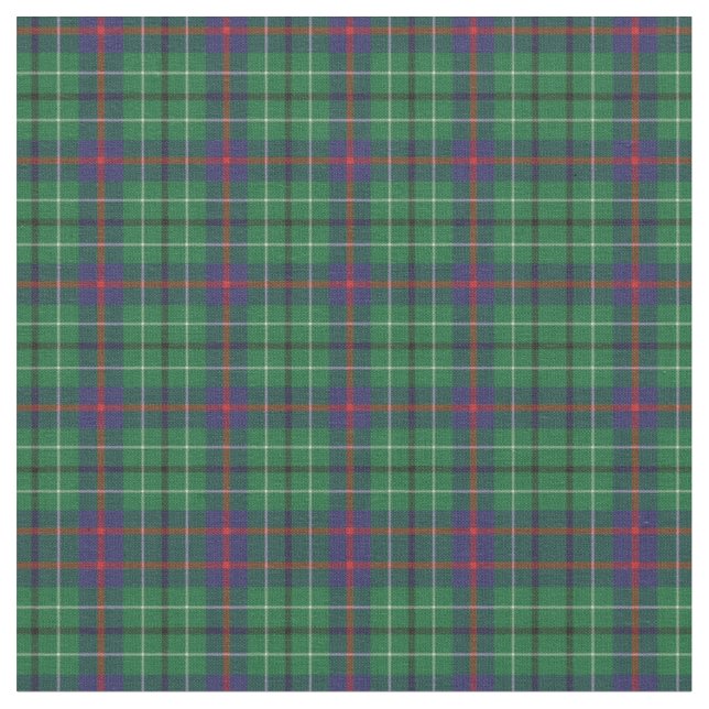 Tartan Clan Duncan Kariert Pattern Green Karo Stoff (Nahaufnahme)