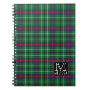 Tartan Clan Duncan Karierter Muster Monogrammname Notizblock