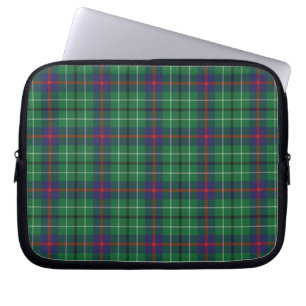 Tartan Clan Duncan Karo Grün Lila Karomuster Laptopschutzhülle
