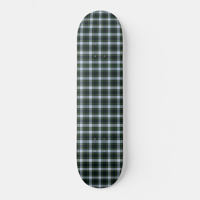 Tartan Clan Gordon Kariert Lila Green Checkered Skateboard (Vorderseite)