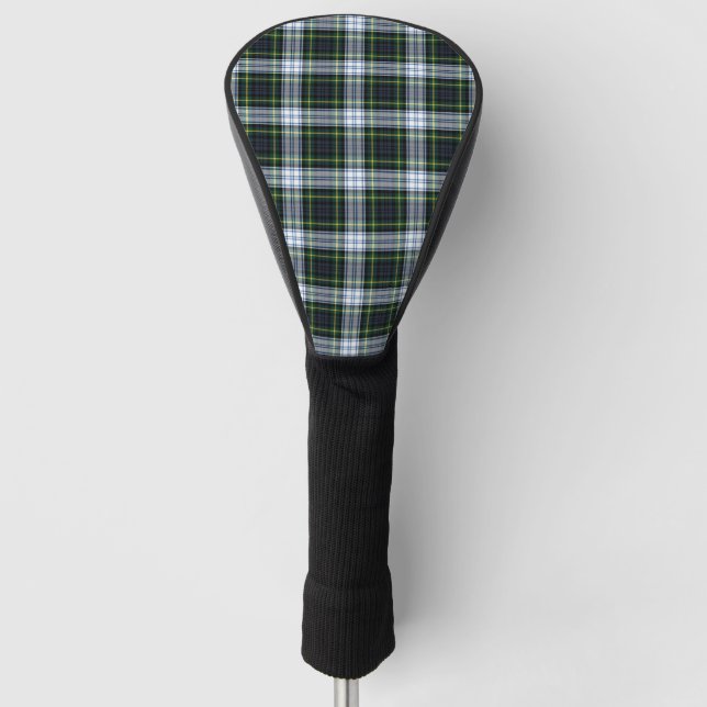 Tartan Clan Gordon Kariert weiß grün kariert Golf Headcover (Vorderseite)