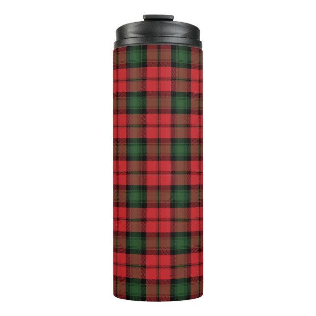 Tartan Clan Kerr Kariert Green Red Black Karo Thermosbecher (Vorderseite)