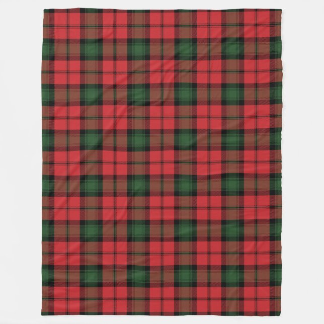 Tartan Clan Kerr Kariert Red Green Black Karo Fleecedecke (Vorderseite)