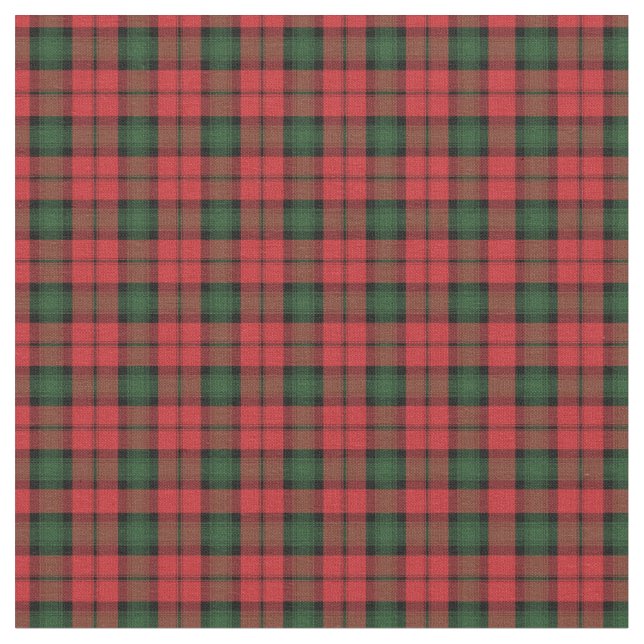 Tartan Clan Kerr Kariert Red Green Karo Stoff (Nahaufnahme)