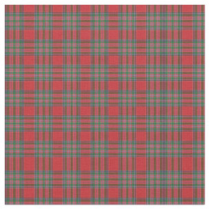 Tartan Clan MacBean Karierter Muster Red Green Kar Stoff