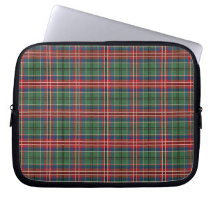Tartan Clan MacCulloch Karo Rot Grün Kariert Laptopschutzhülle