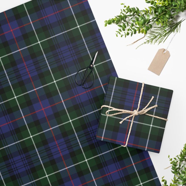 Tartan Clan MacKenzie Karierter Grüner Lila Karo Geschenkpapier (Von Creator hochgeladen)