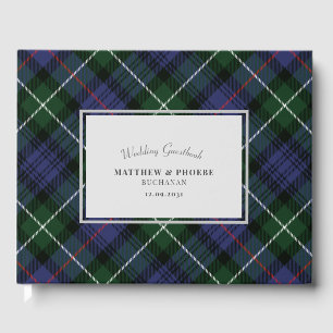 Tartan Clan MacKenzie Karo Lila Grün Kariert Gästebuch