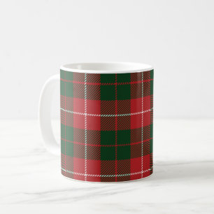 Tartan Clan MacKinnon Karo Grün Rot Kariert Kaffeetasse