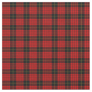 Tartan Clan MacQueen Kariert Pattern Red Black Kar Stoff