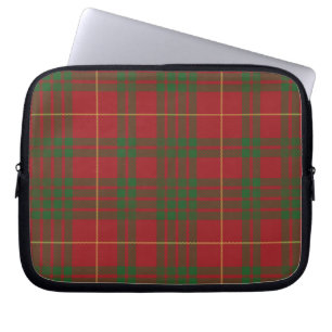 Tartan Clan MacTavish Kariert Rot Grün Karomuster Laptopschutzhülle