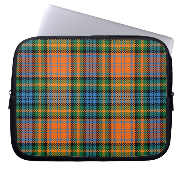 Tartan Clan Murray Kariert Orange Blue Karo Laptopschutzhülle (Vorderseite)