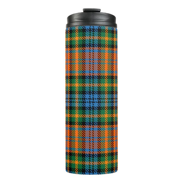 Tartan Clan Murray Kariert Orange Blue Karo Thermosbecher (Vorderseite)
