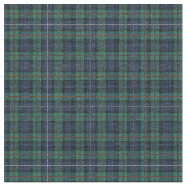 Tartan Clan Robertson Kariert Green Lila Kariert Stoff (Nahaufnahme)